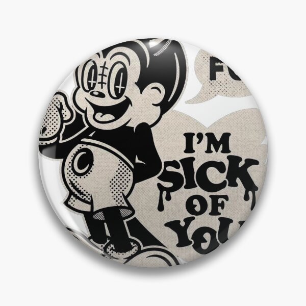 Item preview, I'm Sick of You Retro Devil Cartoon Vintage Rubber-Hose Sarcastic Art designed and sold by Mystic & Celestial Art.
