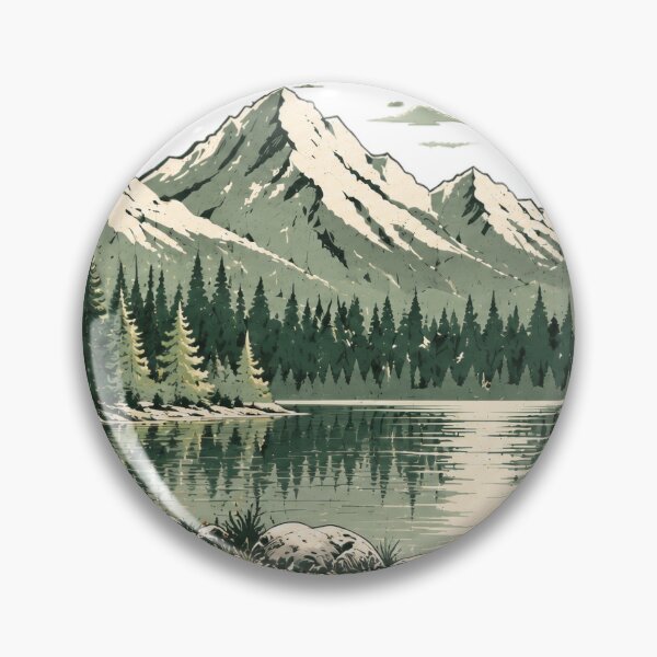 Item preview, Mountain Lake Wilderness Landscape designed and sold by teemsa.