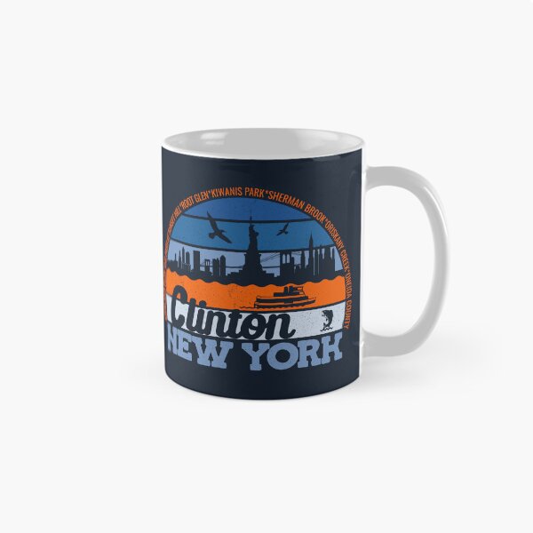 Item preview, Clinton New York Sunset Retro Vintage Local Pride Logo designed and sold by CRHPOD20.