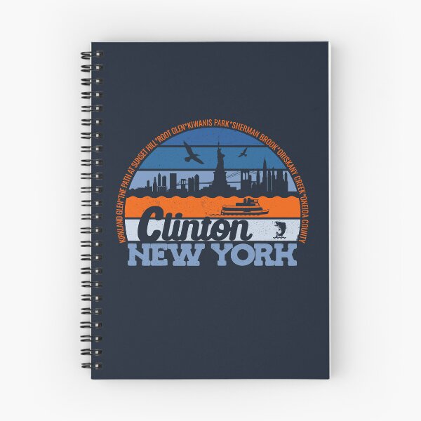 Item preview, Clinton New York Sunset Retro Vintage Local Pride Logo designed and sold by CRHPOD20.
