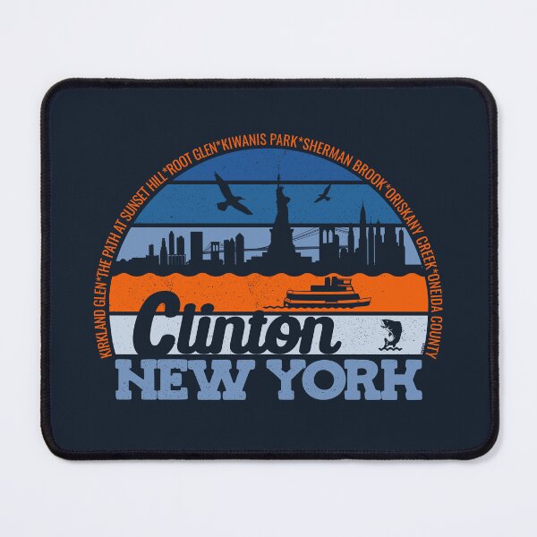 Item preview, Clinton New York Sunset Retro Vintage Local Pride Logo designed and sold by CRHPOD20.