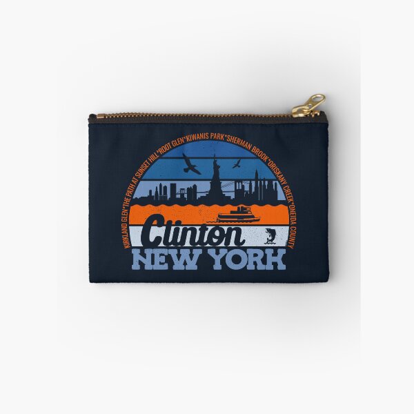 Item preview, Clinton New York Sunset Retro Vintage Local Pride Logo designed and sold by CRHPOD20.