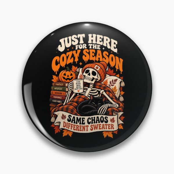 Item preview, Just Here For The Cozy Season Same Chaos Different Sweater designed and sold by Ridaelb.