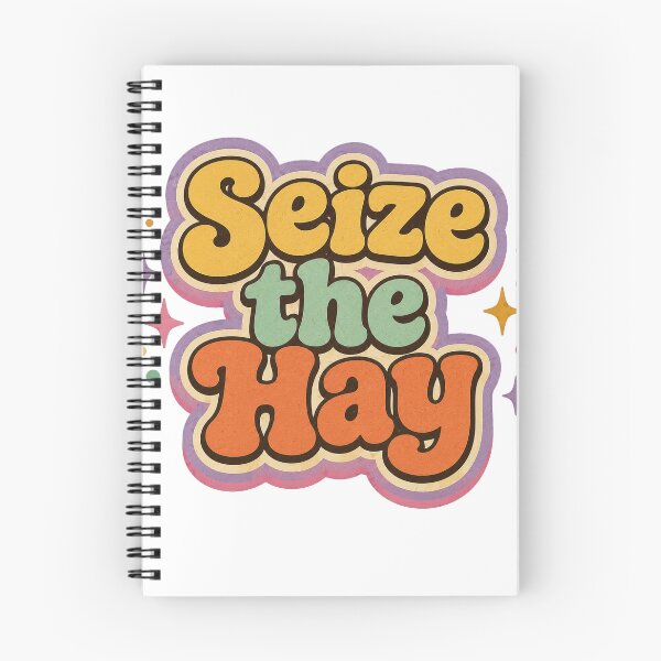 Item preview, Seize the Day Sticker, Motivational Quote Sticker, Positive Affirmation, Cute Retro Sticker, Inspirational Gift designed and sold by SleepyLlamaClothes.