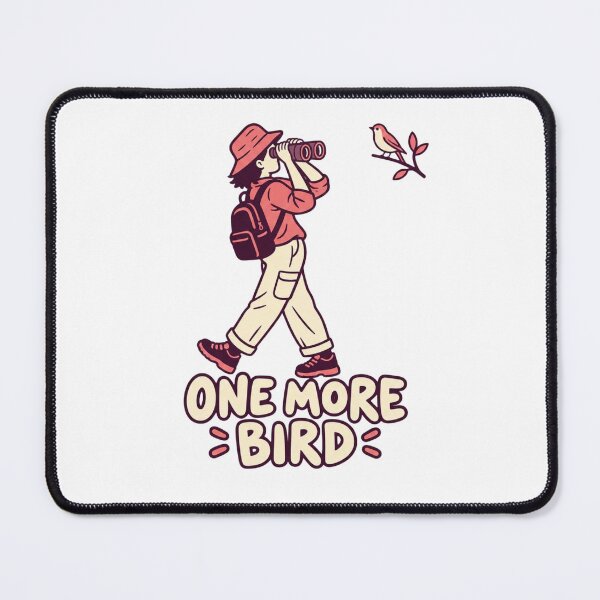 Item preview, One More Bird – Funny Birdwatching Illustration designed and sold by FreePath-Move.