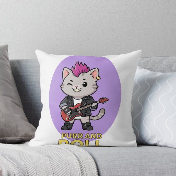 Item preview, Kawaii Rocker Cat with Guitar designed and sold by eduardoroa22.