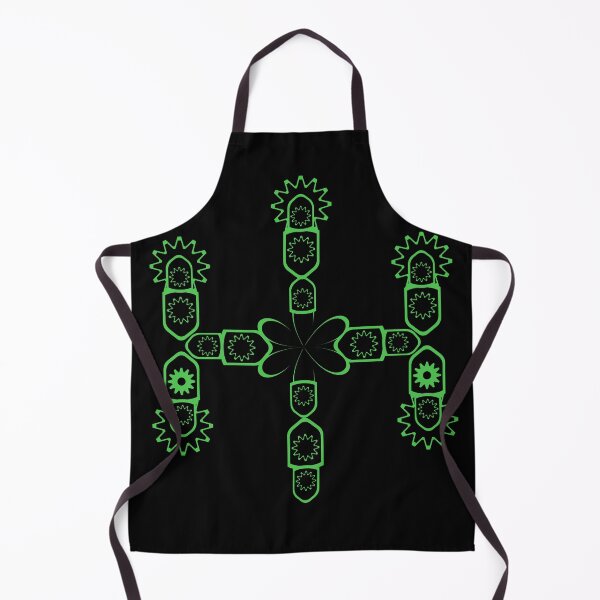 Aperçu de l'œuvre Green Neon Mechanical Gear Geometry créée et vendue par Cyber Gold Studio.