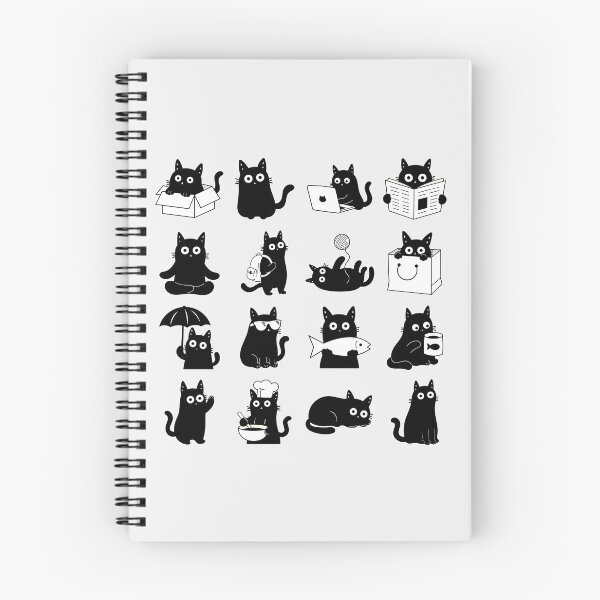 Item preview, Sweet Black Kittens Vector Illustration – Cute Cat Artwork for Cat Lovers and Pet Fans designed and sold by DibujandoPorfa.