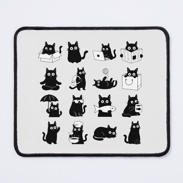Item preview, Sweet Black Kittens Vector Illustration – Cute Cat Artwork for Cat Lovers and Pet Fans designed and sold by DibujandoPorfa.