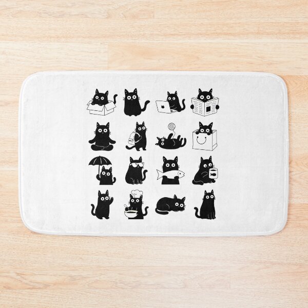 Item preview, Sweet Black Kittens Vector Illustration – Cute Cat Artwork for Cat Lovers and Pet Fans designed and sold by DibujandoPorfa.