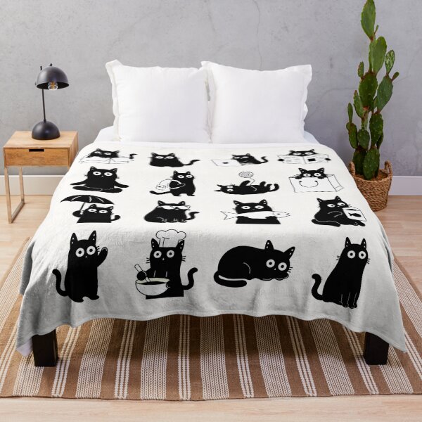 Item preview, Sweet Black Kittens Vector Illustration – Cute Cat Artwork for Cat Lovers and Pet Fans designed and sold by DibujandoPorfa.