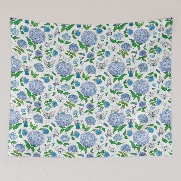 Item preview, Whimsical Watercolor Magical Fairies And Hydrangea Blossoms designed and sold by Goddessart.