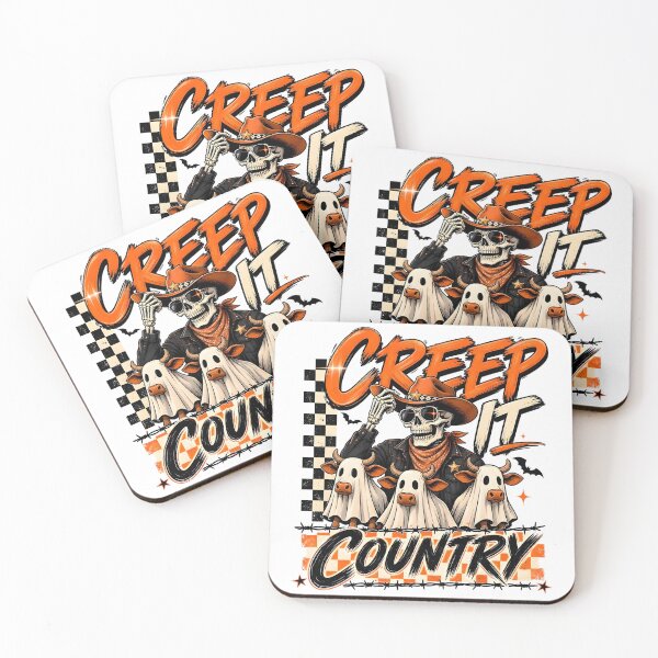 Item preview, Creep It Country Ghost Cow Skeleton Cowboy designed and sold by Arens ★★★★★.
