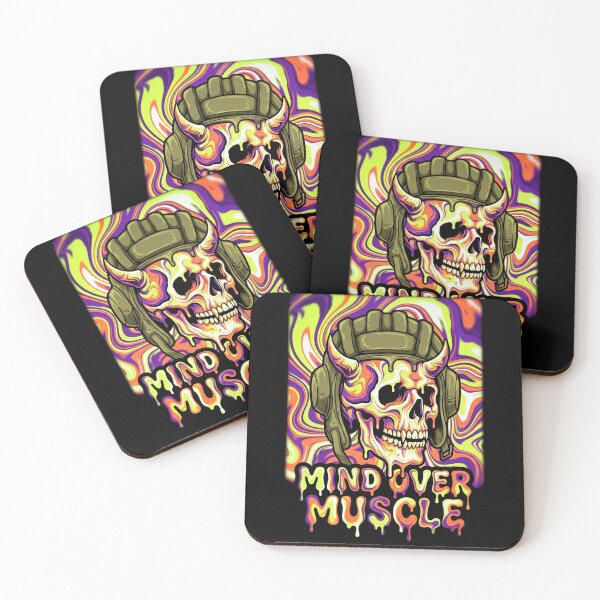 Item preview, Mind Over Muscle Dripping Psychedelic Skull Gym Fighter Streetwear designed and sold by TeNovaStudio.