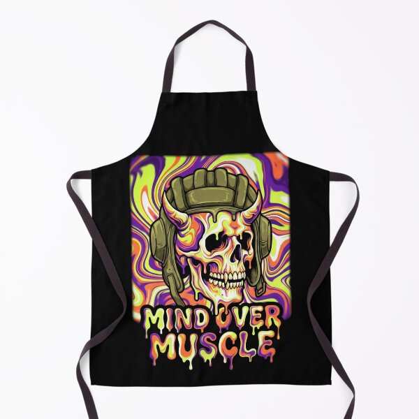 Item preview, Mind Over Muscle Dripping Psychedelic Skull Gym Fighter Streetwear designed and sold by TeNovaStudio ⭐⭐⭐⭐⭐.