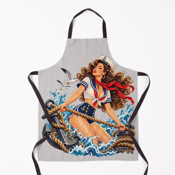 Item preview, Sail Away Dreams – Retro Nautical Sailor Pin-Up Girl designed and sold by Ghostwave Atelier.