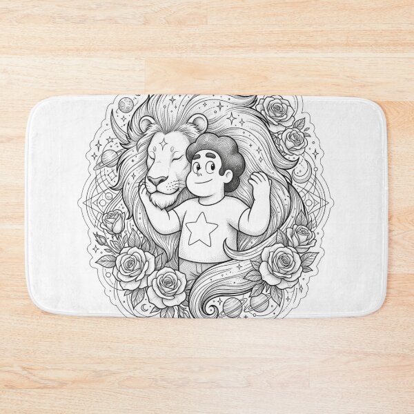 Item preview, Steven Universe and Lion Floral Mandala Line Art⁠ designed and sold by 0Zetgest.