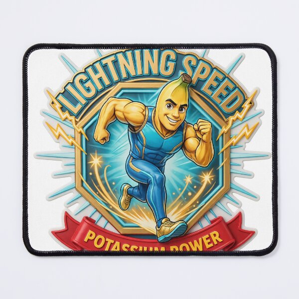 Item preview, Potassium Power - Banana Athlete Energy Shield Emblem designed and sold by FrutiToons.