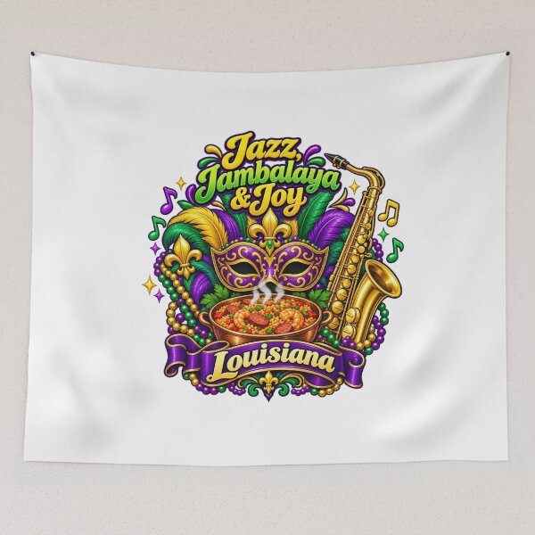 Item preview, Louisiana Jazz Jambalaya Mardi Gras Celebration designed and sold by Dresut.