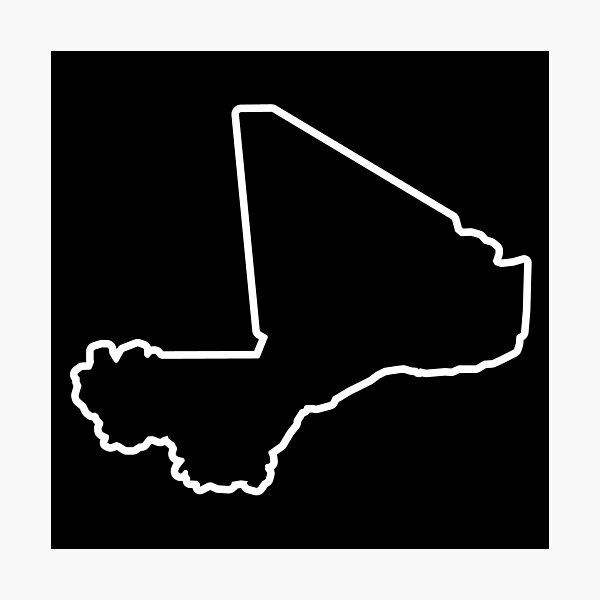 Item preview, Mali Country Outline ML designed and sold by shitpostee.