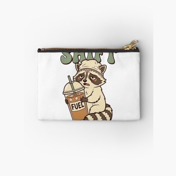Item preview, Night Shift Creature Funny Nurse Raccoon Sticker Retro Healthcare Coffee Humor designed and sold by Dlvznbm.