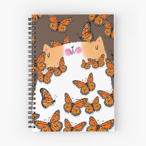 Item preview, Ginger Cat and Monarch Butterflies designed and sold by poket.piktures.