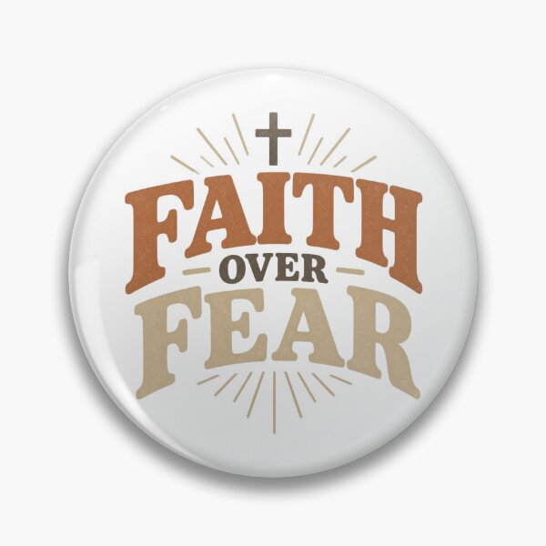 Item preview, Faith Over Fear Christian Vintage Typography Design designed and sold by Illustrated Faith.
