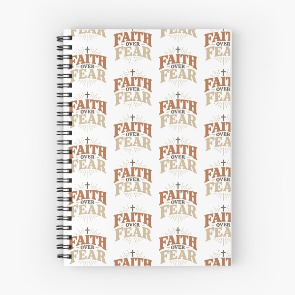 Item preview, Faith Over Fear Christian Vintage Typography Design designed and sold by Illustrated Faith.