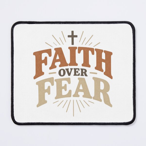 Item preview, Faith Over Fear Christian Vintage Typography Design designed and sold by Illustrated Faith.