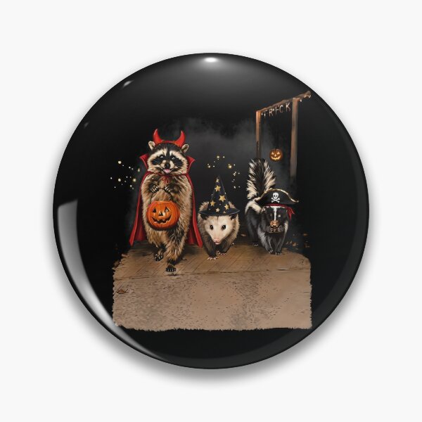 Item preview, Raccoon Opossum And Skunk Halloween Trick Or Treaters designed and sold by ismaelgeme.