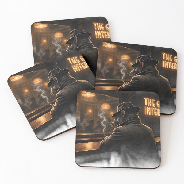 Item preview, The Gray Interval - Noir Rat Gangster at the Bar Counter designed and sold by ThegrayInterval.