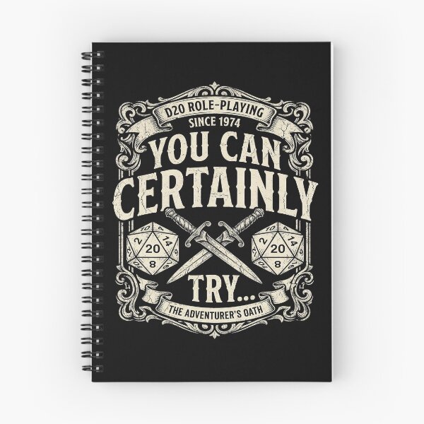 Item preview, You Can Certainly Try | Vintage D20 Role-Playing T-Shirt Design designed and sold by StreetNovaInk.