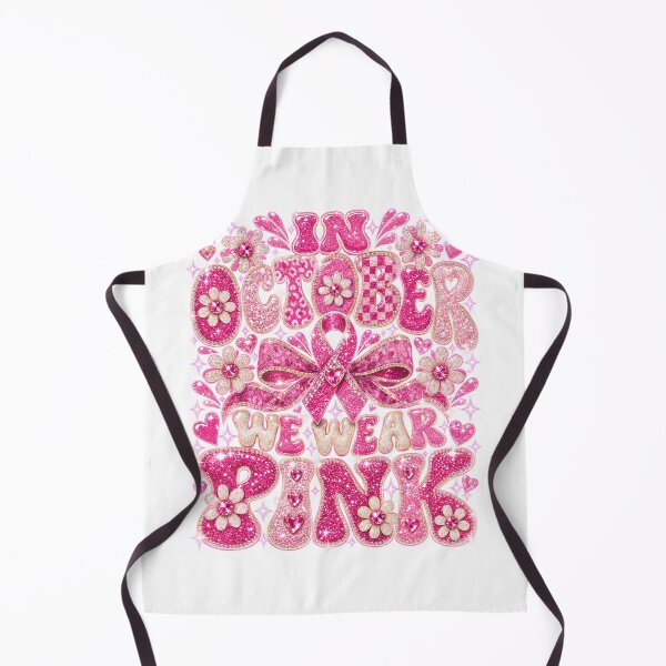 Item preview, In October We Wear Pink Glitter Leopard Breast Cancer Ribbon designed and sold by DYAFLK.