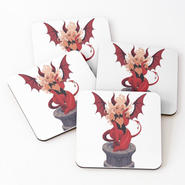 Item preview, Crimson Demon Queen – Gothic Fantasy Pin Up designed and sold by Hollow Moon Studios..