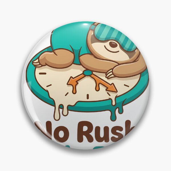 Item preview, No Rush Only Rest Cute Sloth Melting Clock Cozy Burnout Recovery designed and sold by WorldShop17.