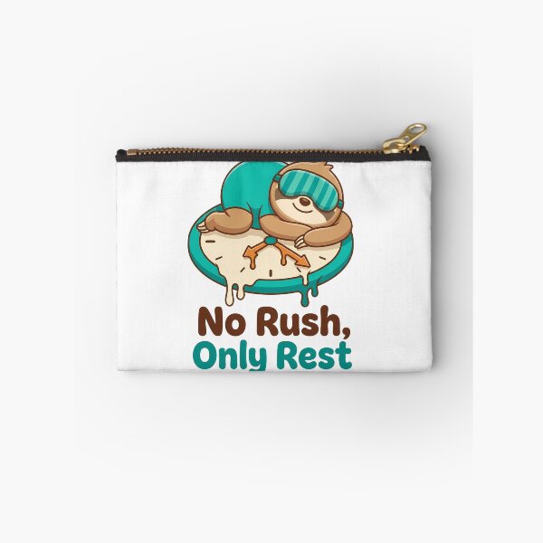 Item preview, No Rush Only Rest Cute Sloth Melting Clock Cozy Burnout Recovery designed and sold by WorldShop17.