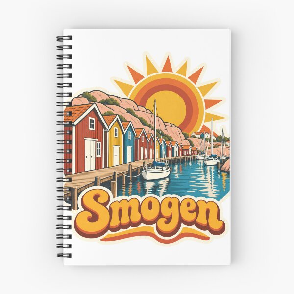 Item preview, Smogen Sweden Travel Souvenir - Retro Illustration designed and sold by VisualArtsOasis.