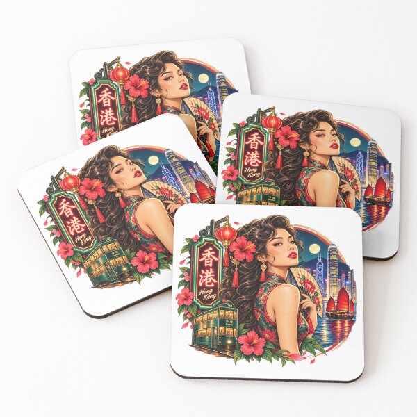 Item preview, Hong Kong Nights – Vintage Pin-Up Travel Girl designed and sold by Ghostwave Atelier.