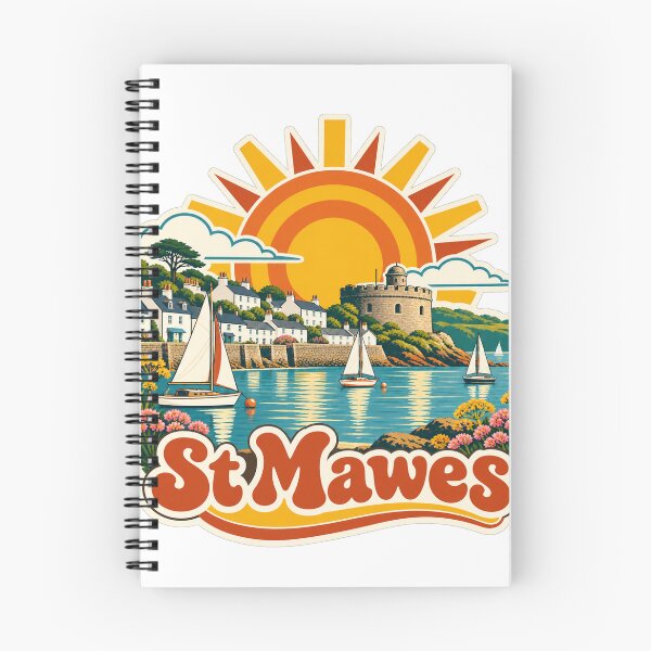 Item preview, St Mawes England Travel Souvenir - Retro Illustration designed and sold by VisualArtsOasis.
