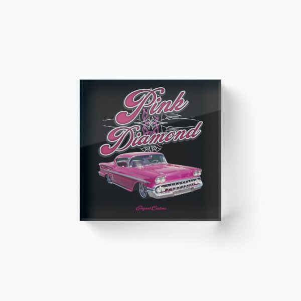 Item preview, 1958 Impala Pink Diamond with text - Lowrider, Kustom, Hot Rod, Muscle Car designed and sold by Elegant Customs.