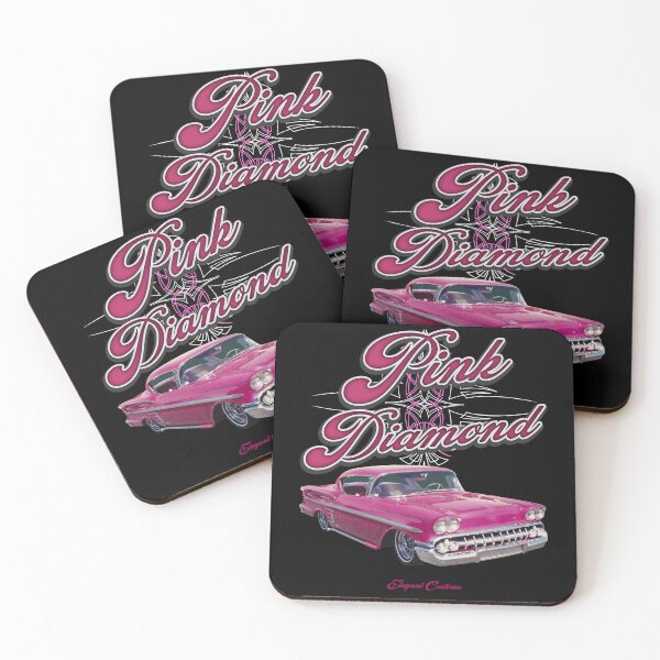 Item preview, 1958 Impala Pink Diamond with text - Lowrider, Kustom, Hot Rod, Muscle Car designed and sold by Elegant Customs.