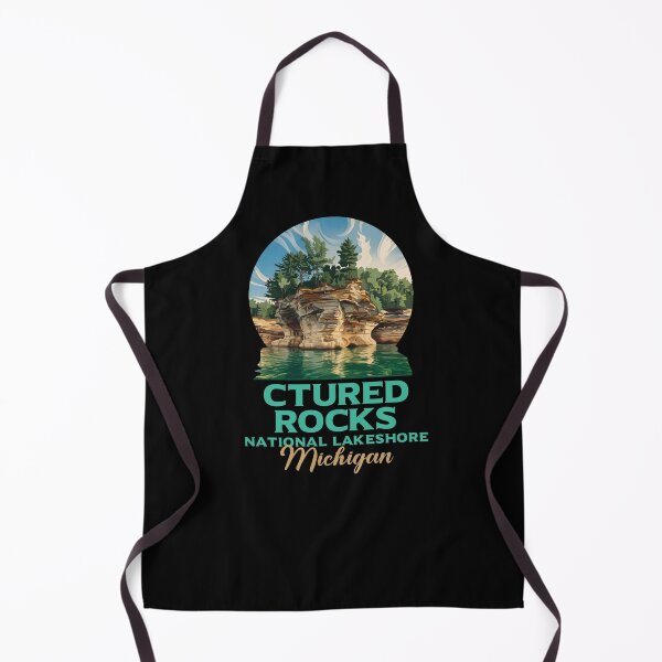 Item preview, Pictured Rocks National Lakeshore Michigan Vintage Art designed and sold by LinaValearte.