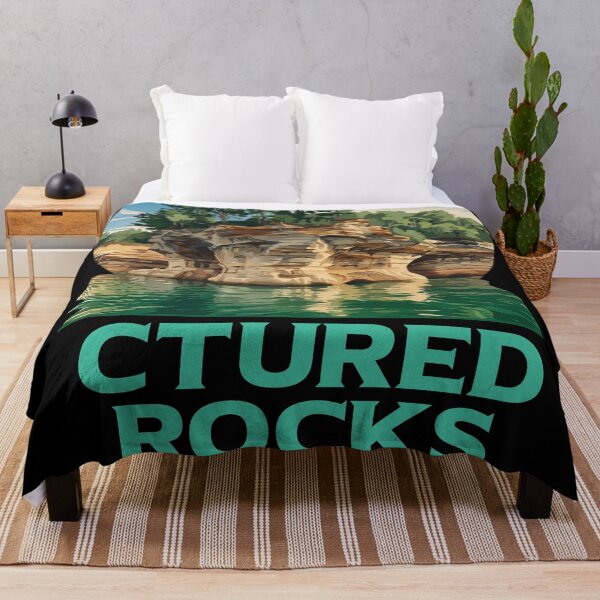 Item preview, Pictured Rocks National Lakeshore Michigan Vintage Art designed and sold by LinaValearte.