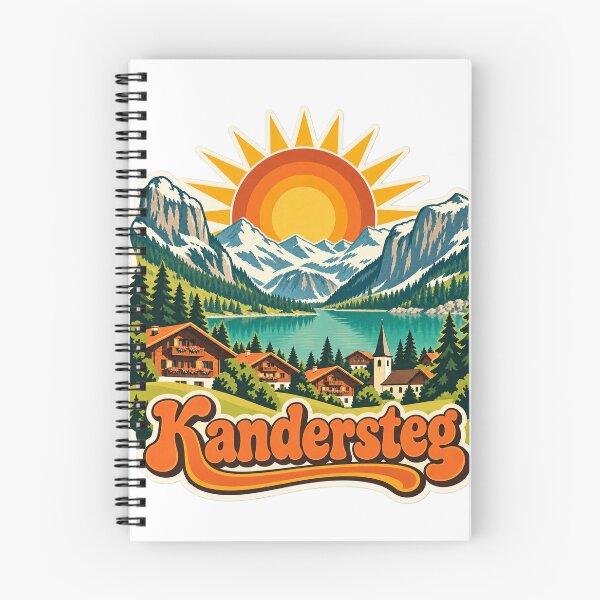 Item preview, Kandersteg Switzerland Travel Souvenir - Retro Illustration designed and sold by VisualArtsOasis.