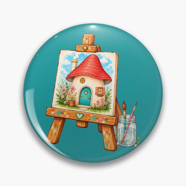 Item preview, Charming Vintage Artist Easel & Brushes designed and sold by JessouArt.