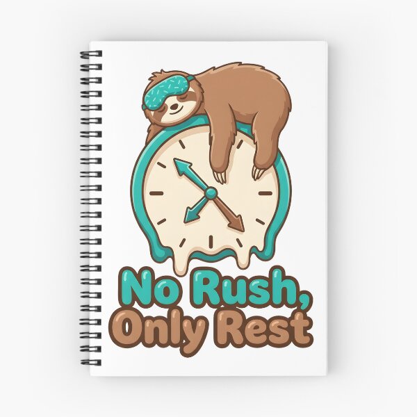 Item preview, Copy of No Rush Only Rest Cute Sloth Melting Clock Cozy Burnout Recovery designed and sold by WorldShop17.