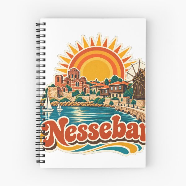 Item preview, Nessebar Bulgaria Travel Souvenir - Retro Illustration designed and sold by VisualArtsOasis.