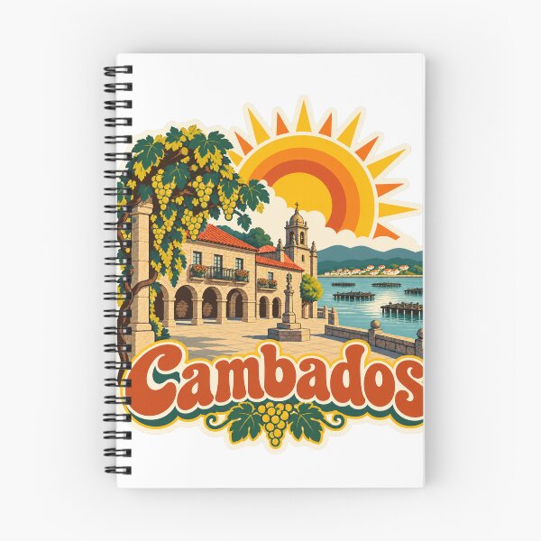 Item preview, Cambados Spain Travel Souvenir - Retro Illustration designed and sold by VisualArtsOasis.