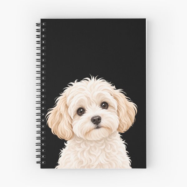 Item preview, Cute Cream Maltipoo Puppy Portrait – Minimalist Fluffy Dog designed and sold by GusiaTreasures.