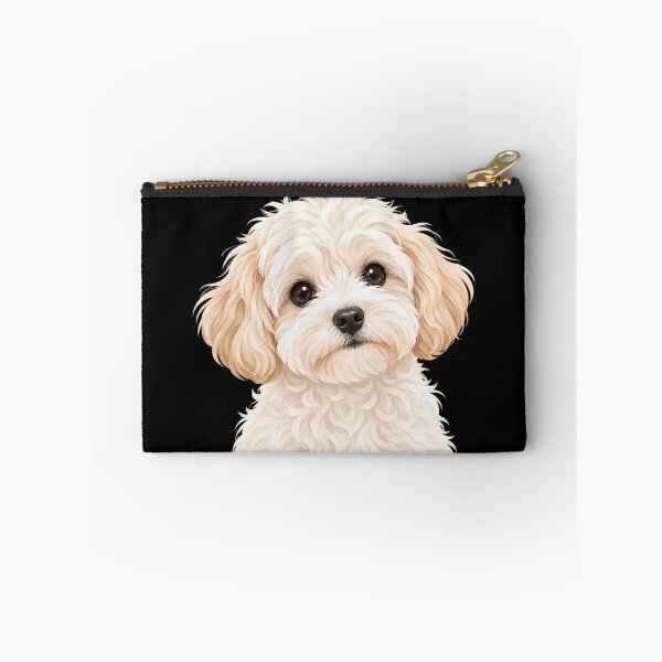 Item preview, Cute Cream Maltipoo Puppy Portrait – Minimalist Fluffy Dog designed and sold by GusiaTreasures.